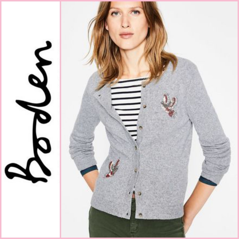 Boden Nell Embellished Cardigan Sweater